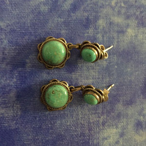 turquoise and sterling silver earrings